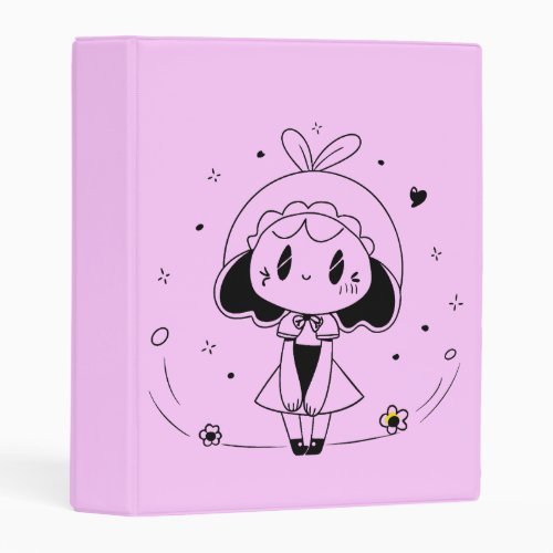 Little Cute Anime Girl Mini Binder