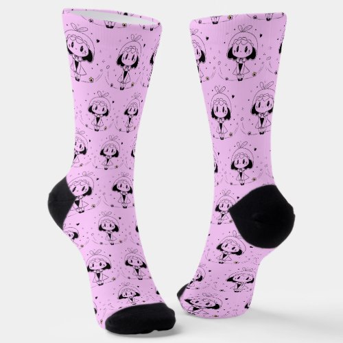 Little Cute Anime Girl Socks