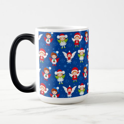 Little cute baby angels seamless pattern magic mug