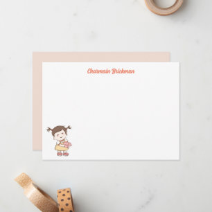 Little Cute Baby Girl Note Card