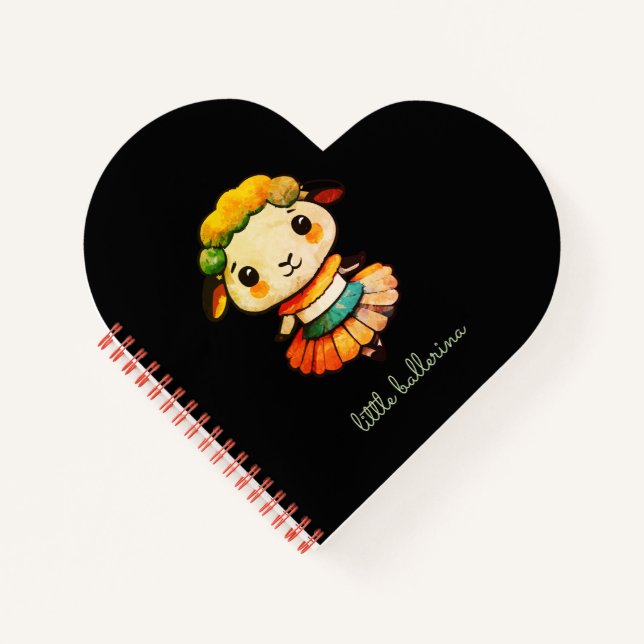Little Cute Ballerina Sheep Notebook (Front)