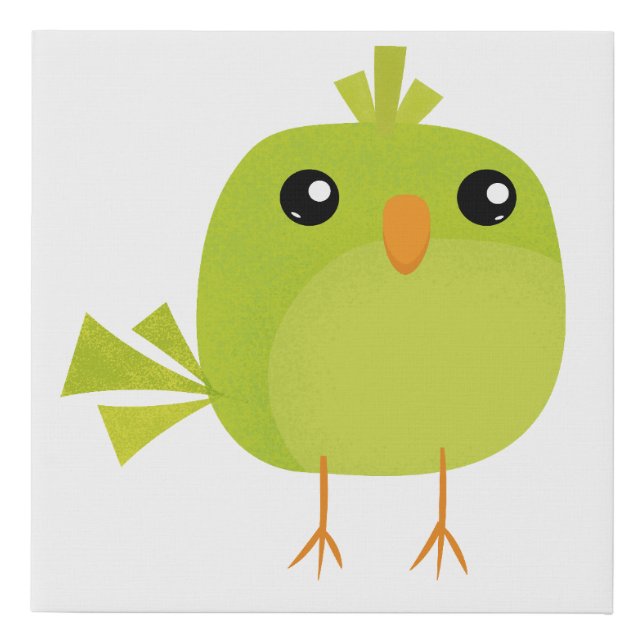 Little cute birds faux canvas print (Front)