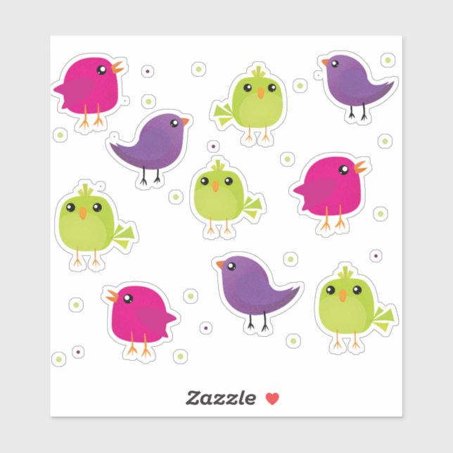 Little cute birds sticker (Sheet)
