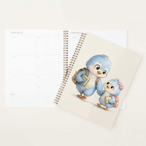 Little Cute Blue Bird Weekly Planner