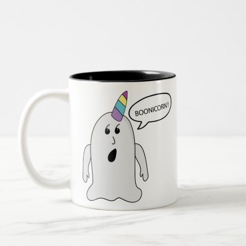 Little Cute Boonicorn Ghost Two_Tone Coffee Mug