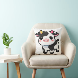 Little Cute Cow Throw Pillow