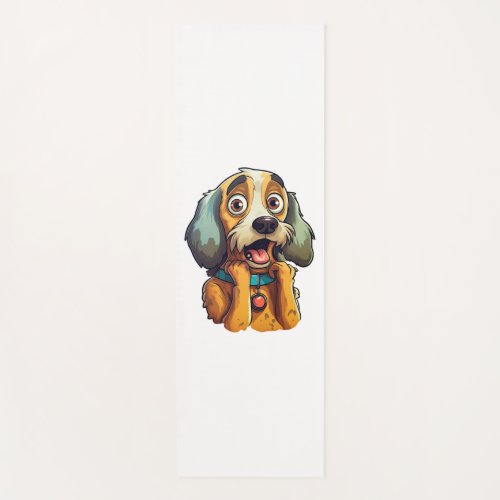 Little cute dog with big eyes and ears   yoga mat