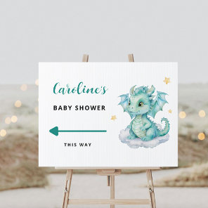 Little Cute Dragon Baby Shower Sign