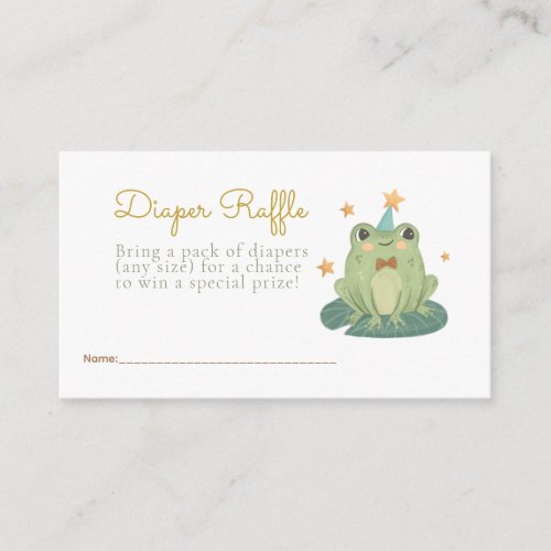 Little Cute Frog Diaper Raffle Enclosure