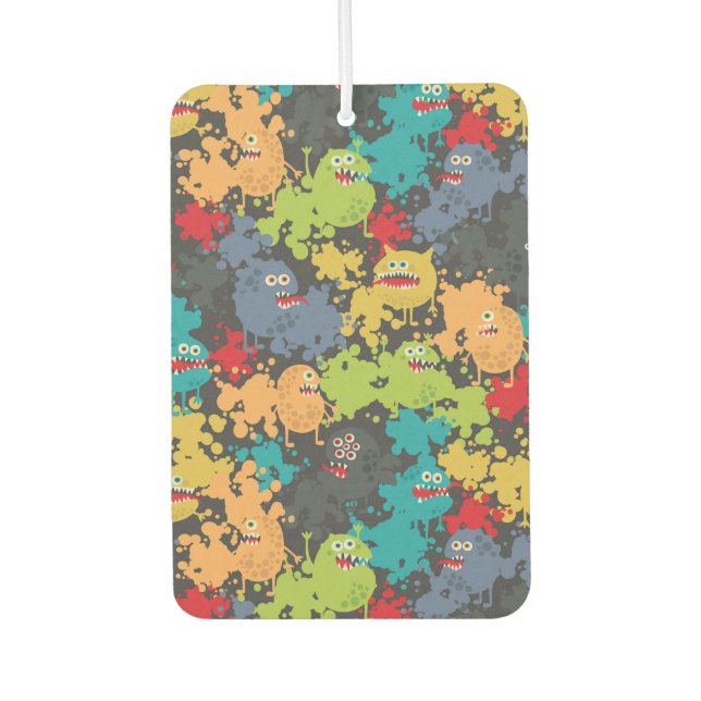 Little cute funny monsters air freshener (Front)