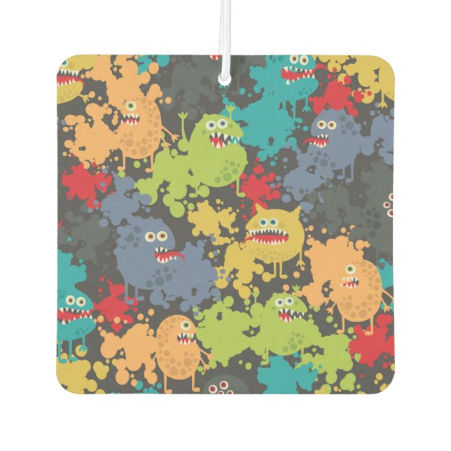 Little cute funny monsters air freshener (Front)