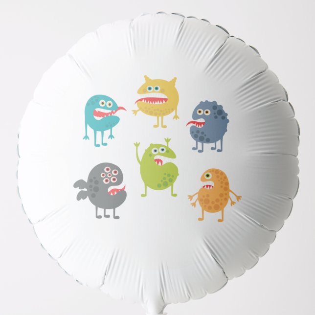 Little cute funny monsters balloon (Front)