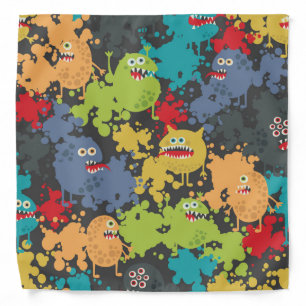 Little cute funny monsters bandana