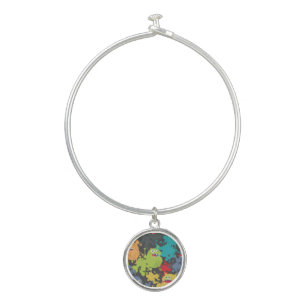Little cute funny monsters bangle bracelet