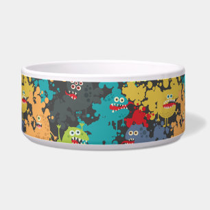 Little cute funny monsters bowl
