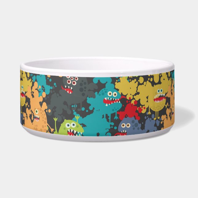 Little cute funny monsters bowl (Front)