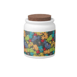 Little cute funny monsters candy jar