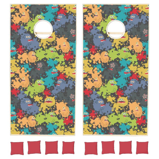 Little cute funny monsters cornhole set (Set)