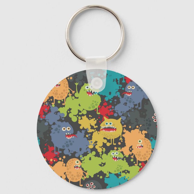 Little cute funny monsters keychain (Front)