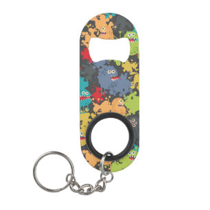 Little cute funny monsters keychain bottle opener