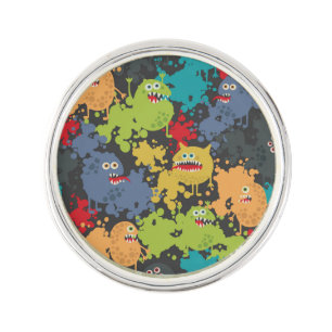Little cute funny monsters lapel pin