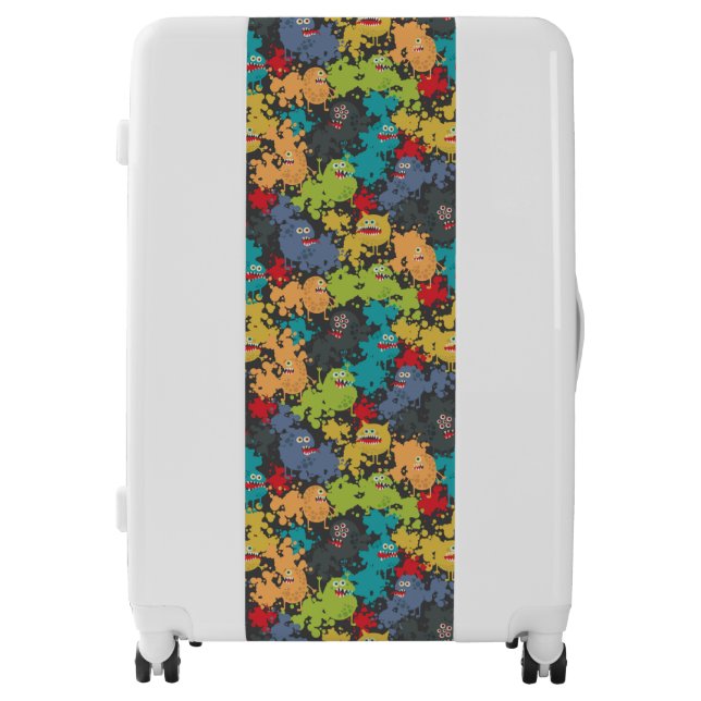 Little cute funny monsters luggage (Front)