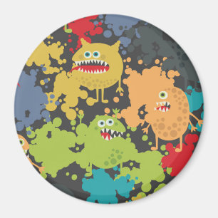 Little cute funny monsters magnet