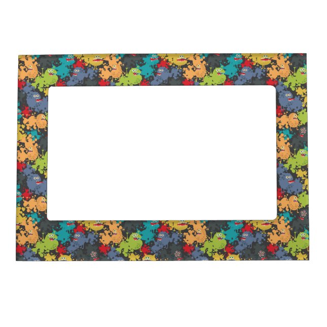 Little cute funny monsters magnetic frame (Front)