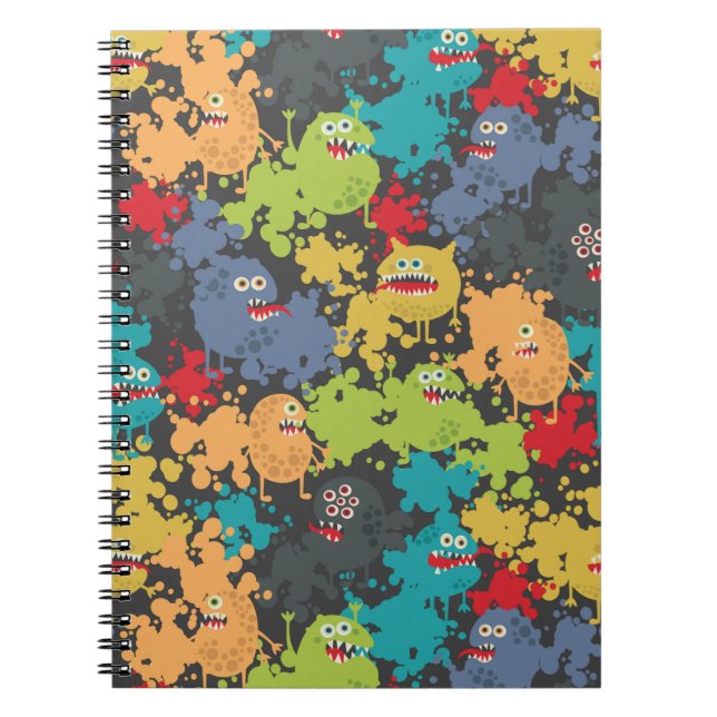 Little cute funny monsters notebook (Front)