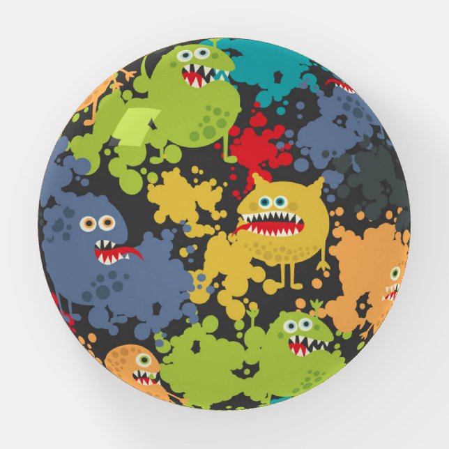 Little cute funny monsters paperweight (Front)