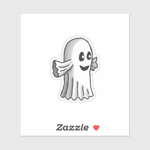 Little Cute Ghost Sticker