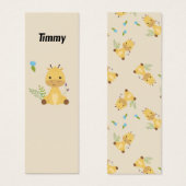 Little cute giraffe personalized brown bookmark (Front & Back)