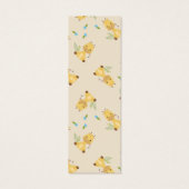 Little cute giraffe personalized brown bookmark (Back)