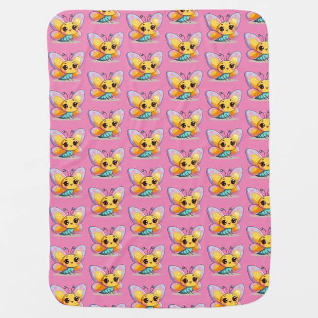 Little cute honey bee, Baby Honey Bee Blanket  (Front)