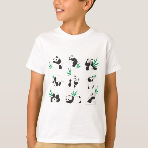Little cute pandas T_Shirt