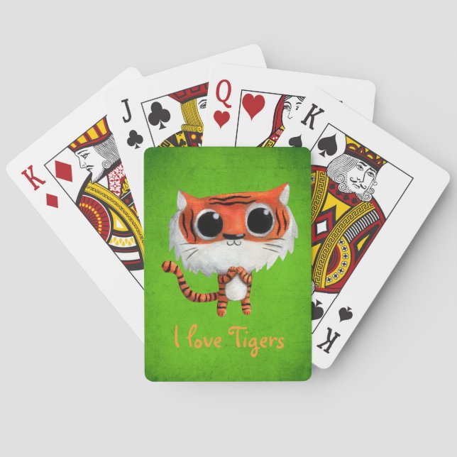 Little Cute Tiger Poker Cards (Back)