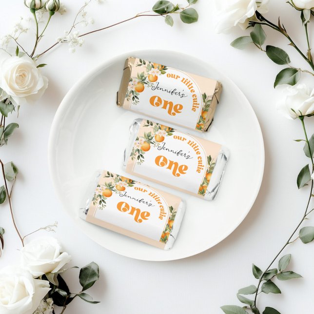 Little cutie 1st birthday citrus oranges hershey's miniatures (Creator Uploaded)