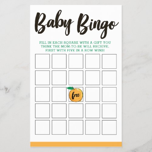 Little Cutie Baby Bingo Flyer