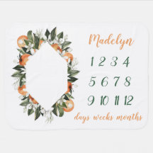 Little Cutie Baby Blanket Baby Milestone Blanket