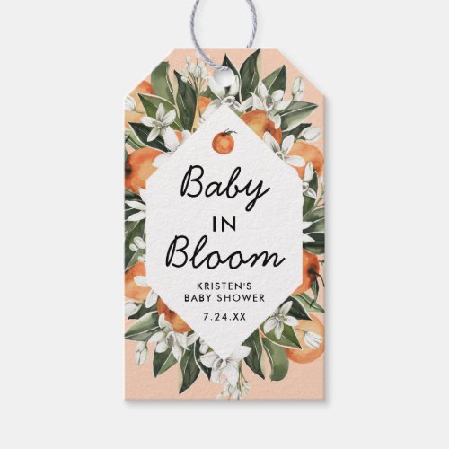 Little Cutie Baby In Bloom Baby Shower Favor Gift Tags