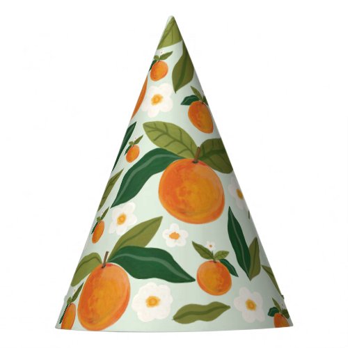 Little Cutie Baby Orange Citrus Clementine  Party Hat