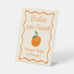 Little Cutie Baby Shower Babies are Sweet Favors Pedestal Sign
