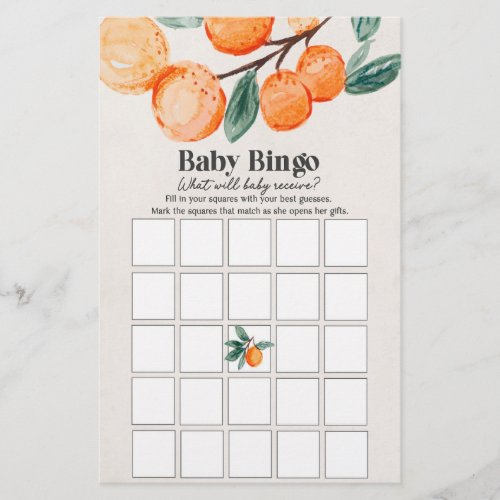 little cutie baby shower baby bingo game 