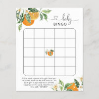 Little cutie baby shower bingo game