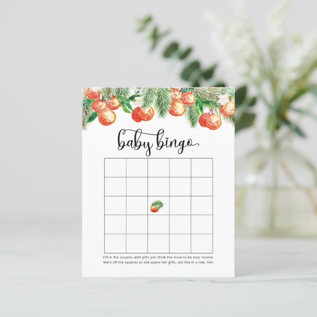 Little cutie baby shower bingo game (Standing Front)