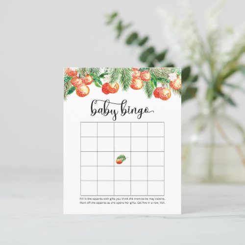 Little cutie baby shower bingo game