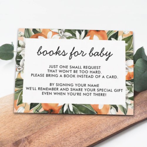 Little Cutie Baby Shower Book Request Cards