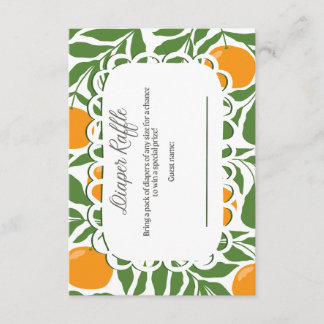Little Cutie Baby Shower Diaper Raffle Card