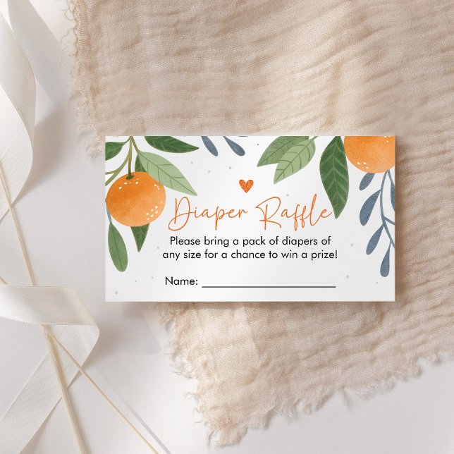 Little Cutie Baby Shower Diaper Raffle Enclosure Card (A Little Cutie Baby Shower Diaper Raffle Cards)