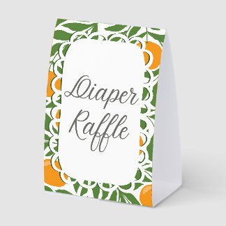 Little Cutie Baby Shower Diaper Raffle Sign
